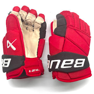 Bauer Vapor Hyperlite - Used NHL Pro Stock Glove - Taylor Hall (Red/Black)